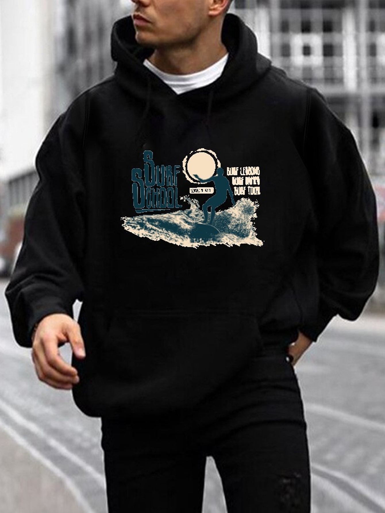 Stylish Surfing Boy Print Hoodies Men Graphic Sweatshirt - Temu
