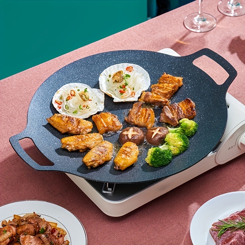 Portable Round Frying Pan Perfect For Outdoor Camping - Temu