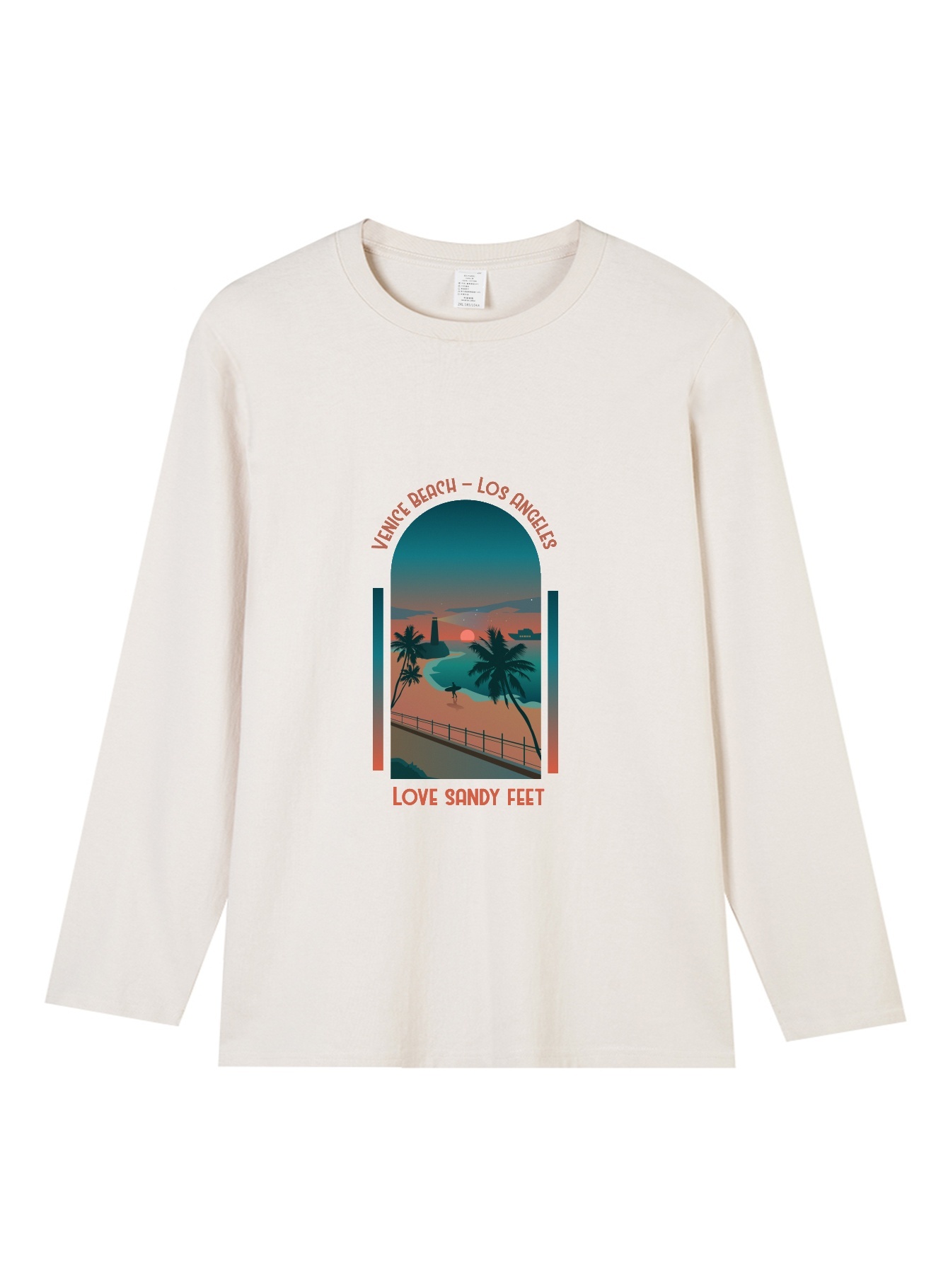 Los Angeles Print Long sleeve Cotton T-shirt