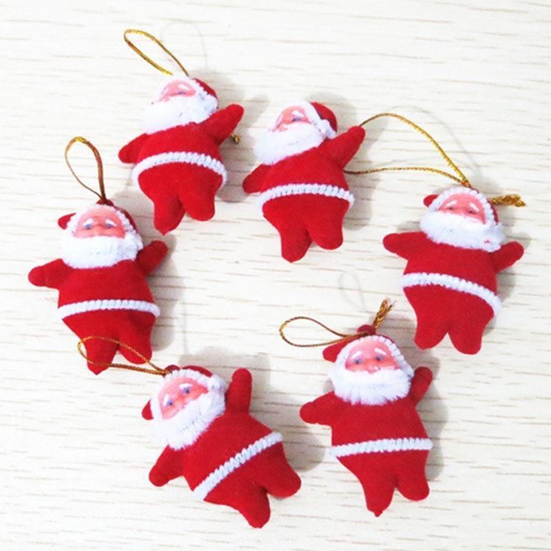 6 Stück Weihnachtsdekoration Rote Mini weihnachtsmann puppe - Temu