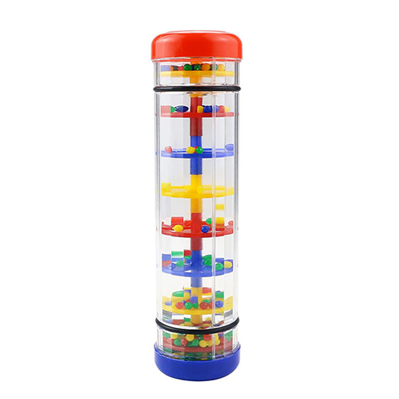 Paquete de 2 juguetes Rainmaker, gotas de lluvia con cuentas, palo  Rainmaker, agitador sensorial de desarrollo, instrumento musical para  bebés, niños