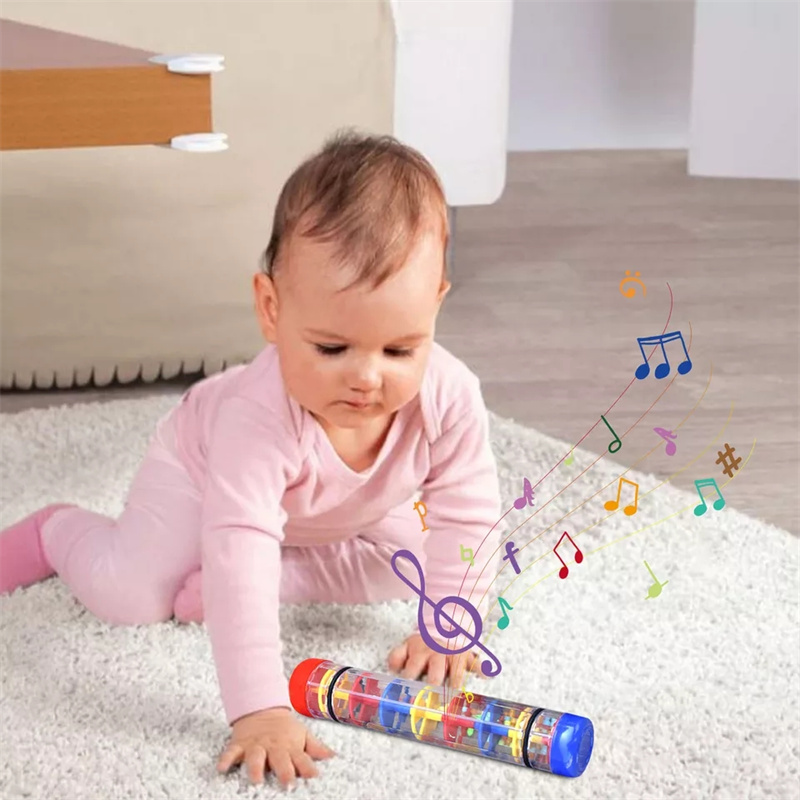 Rainmaker-Palo de lluvia para bebé, juguete de 6 a 12 meses, instrumento de  sonajero, tubo de vibración Musical para niño pequeño, desarrollo de sonido  sensorial - AliExpress