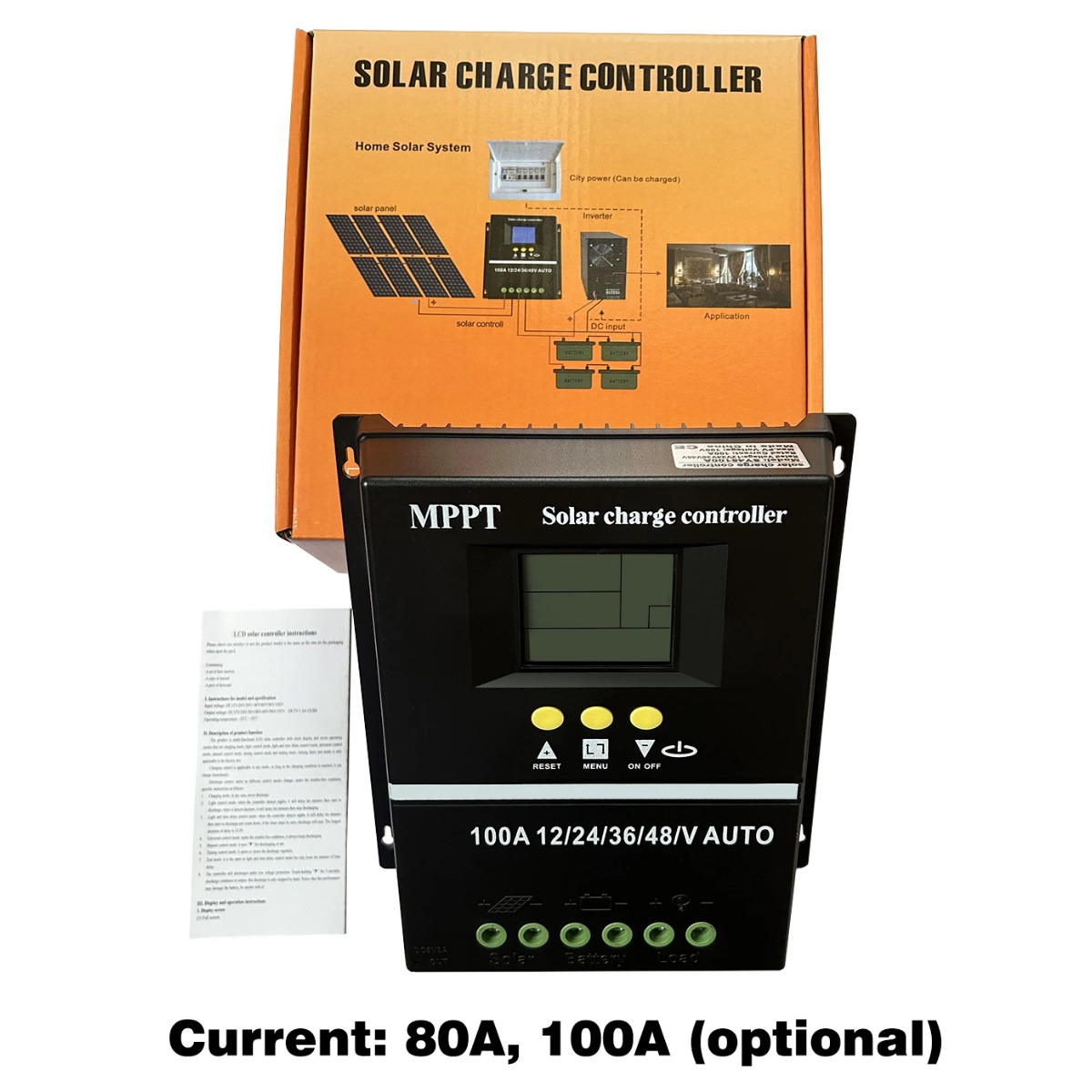 LiTime 60A MPPT 12V/24V/36V/48V Auto DC Input Solar Charge