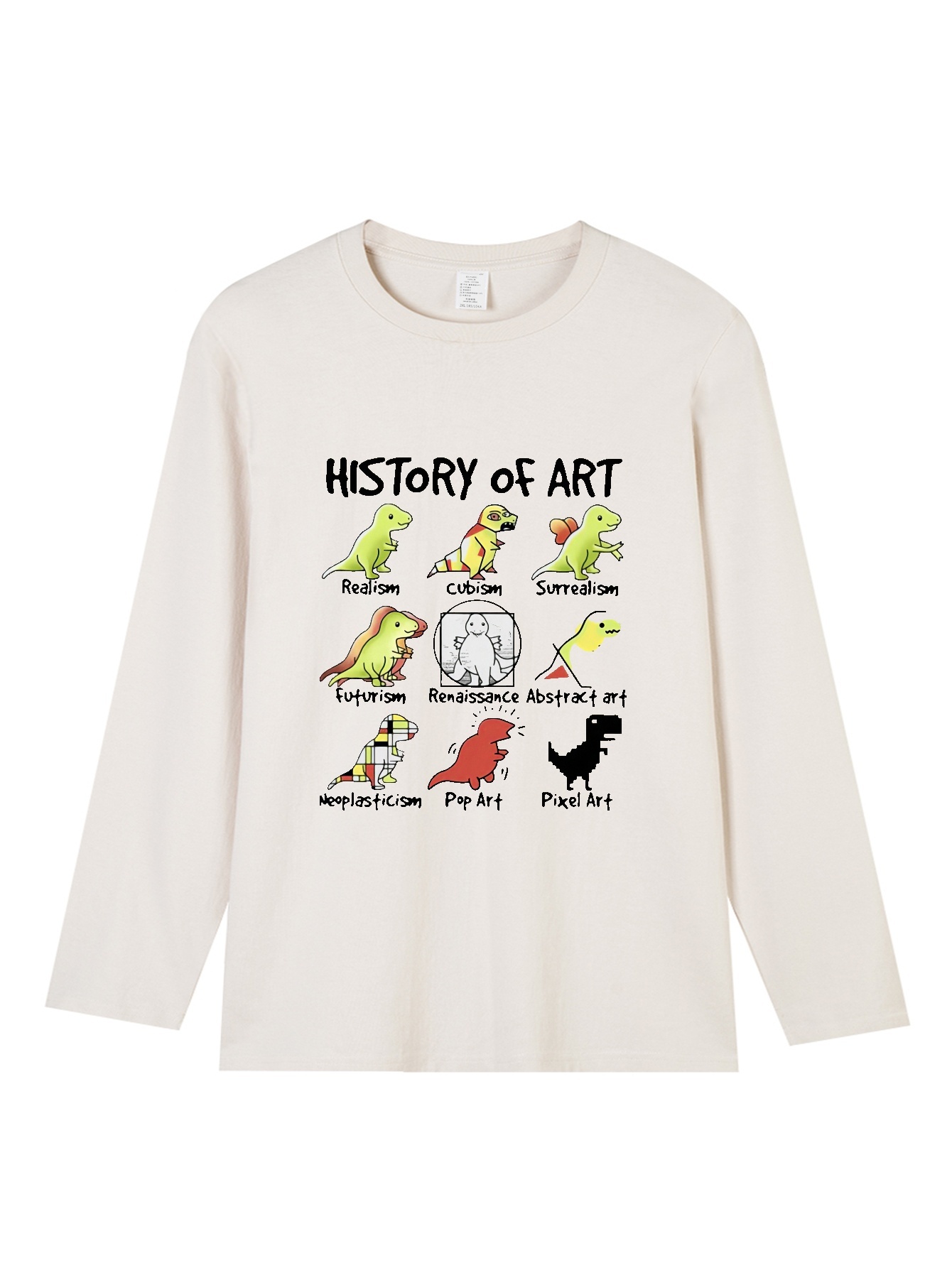 Family Sister, Family Mom, Dinosaur, History Of Art Graphic Print