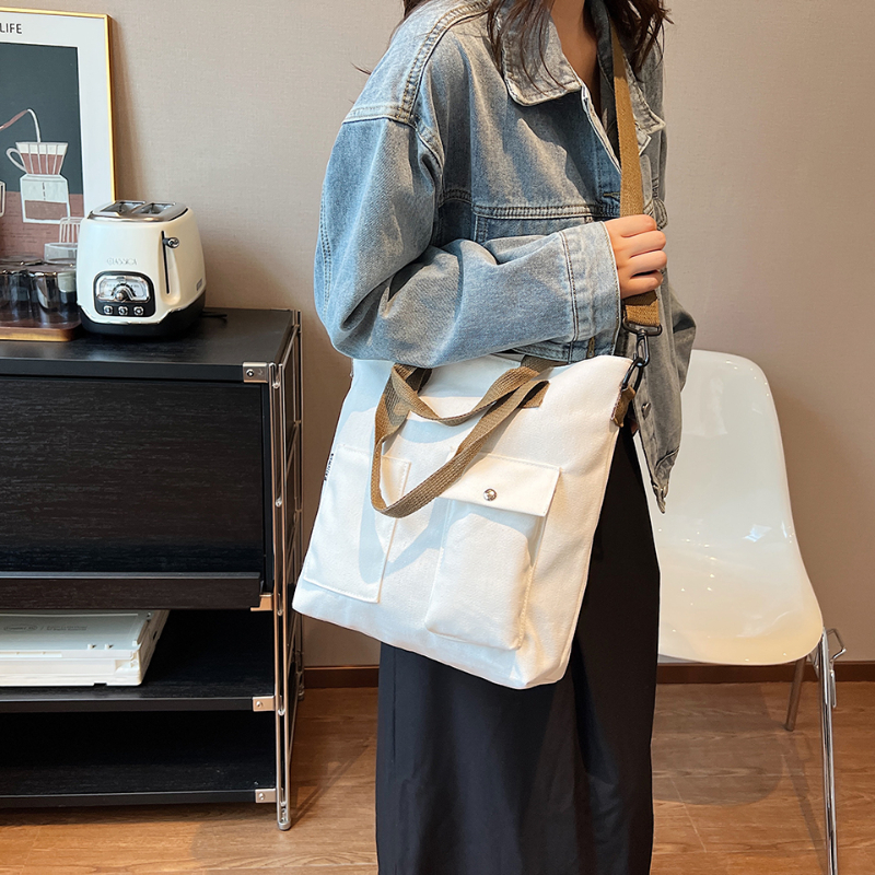 Womens Simple Canvas Shoulder Bag All Match Versatile Bag For Shopping  Trendy Bag For School - Bags & Luggage - Temu New Zealand
