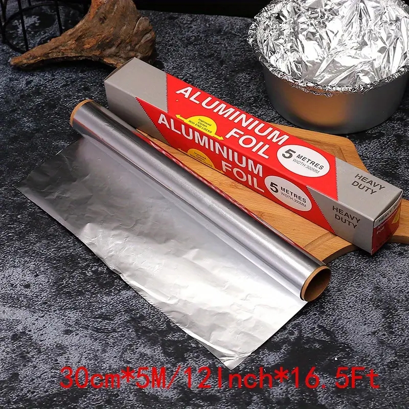 15 Micron Thick Wide Aluminum Foil Roll For Bbq, Catering, Rotisserie,  Roasting, Cooking, 12 X 75 Sq.ft - Temu