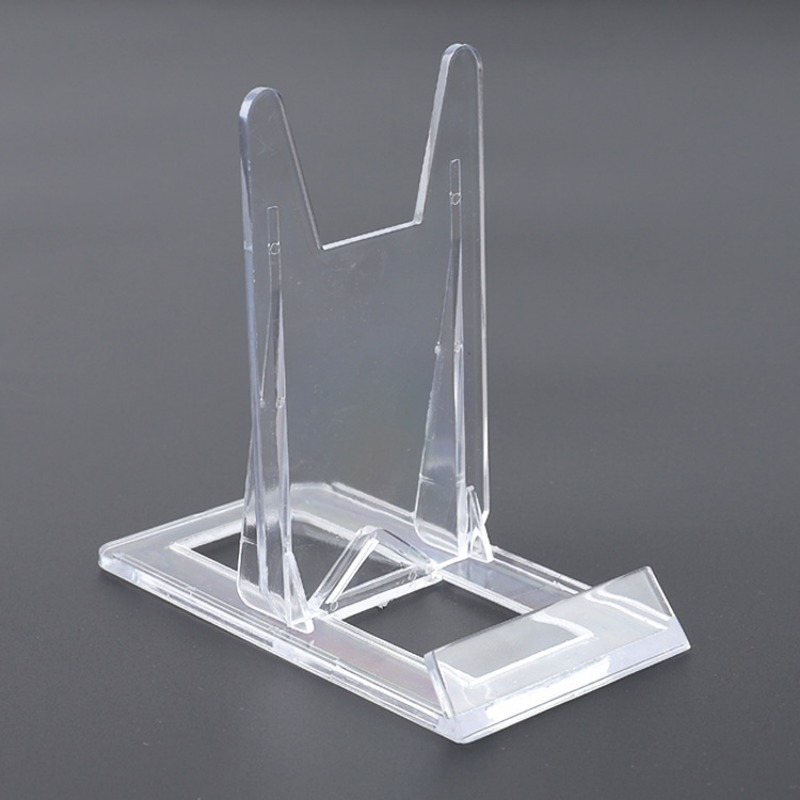 5PCS 4 Easel Display Stand Clear Folding Plate Photo Holder Picture Frame  Rack