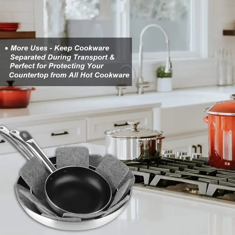 Pot And Pot Protectors, Pot Dividers, Stacked Pot Protectors, And Pot  Dividers Are Used To Protect And Separate Pots And Pans - Temu