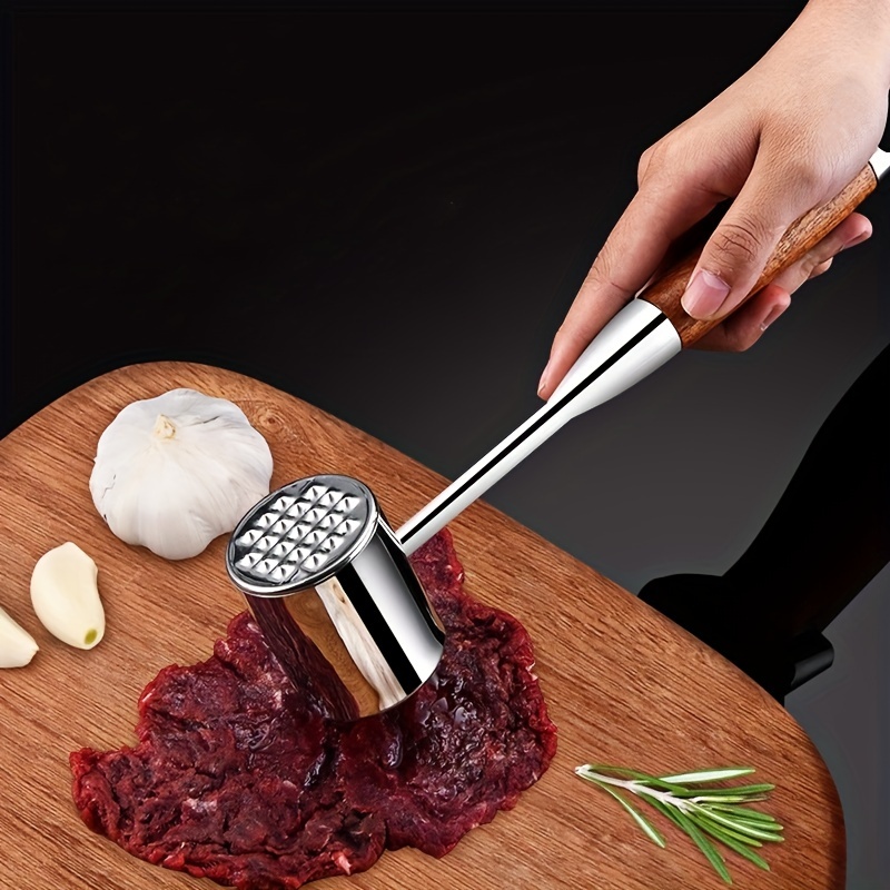 Martillo ablandador de carne de doble cara mazo herramienta de cocina  Stainless