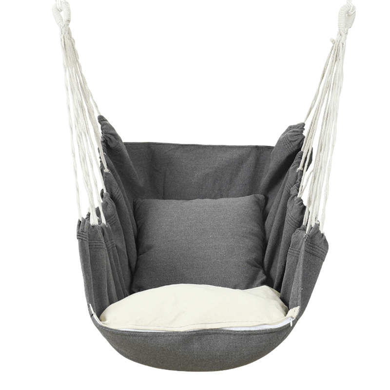 1pc textured gray hanging chair pillow seat cushion sling storage bag for college student dormitory hammock swing student dormitory lazy cross leg art chair school gift