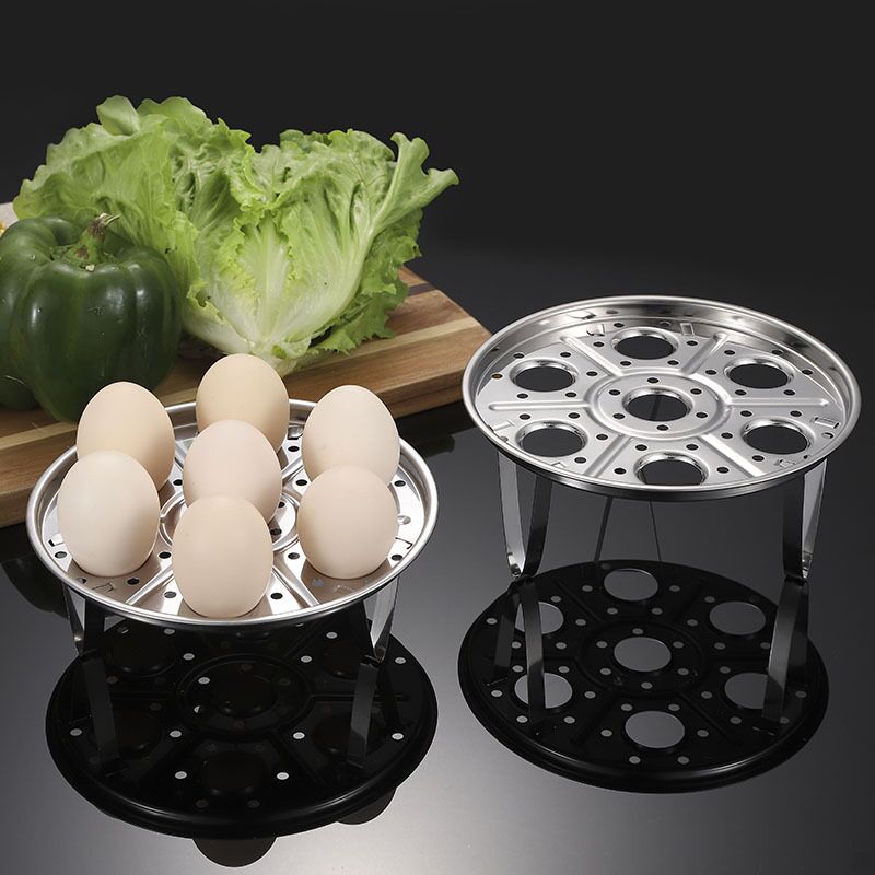 Stainless Steel Stackable Egg Steamer Rack Double-Layer Steaming