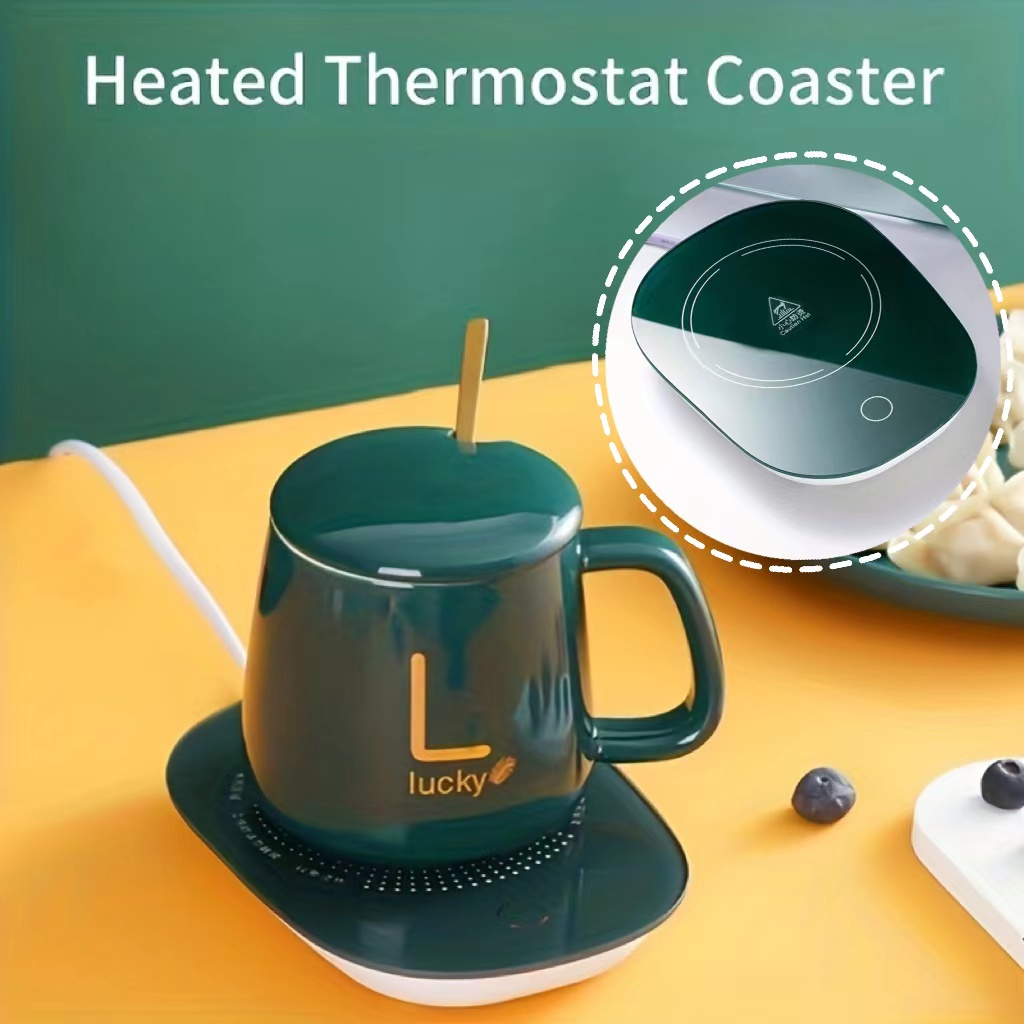 Temperature Control Smart Mug Ceramics 55 Degree Ceramic Cup Thermostatic  Cup Gift Boxed Coffee Heated Coffee Mug for Family Friends New Year Gift