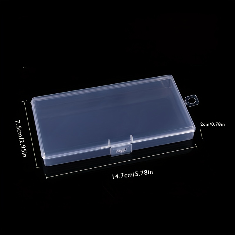 6/14pcs Mini Clear Storage Box, Scrapbook Sticker Transparent Storage  Container, Desktop Storage Boxes, Card Storage Box, Small Plastic Box With  Hinge