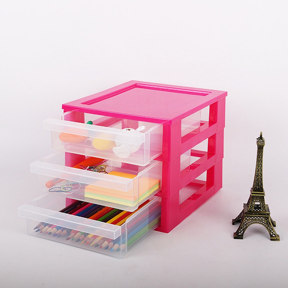 1-Pack Color Storage Drawer, 3 Layers Plastic Drawers Multifunctional  Desktop Storage Box Storage Containers Small Drawers Organizer For Home,  Office