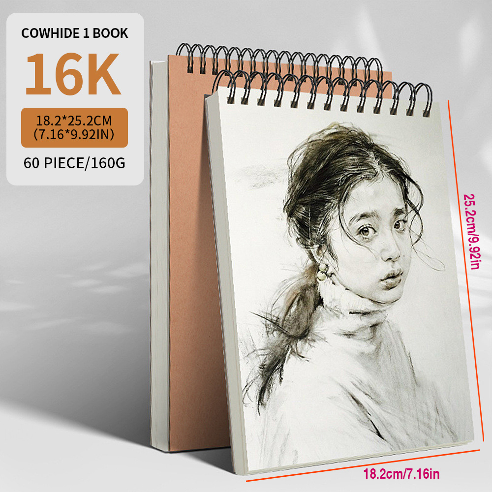 16k/32k Spiral Sketch Book Large Notebook(built in Drawing - Temu