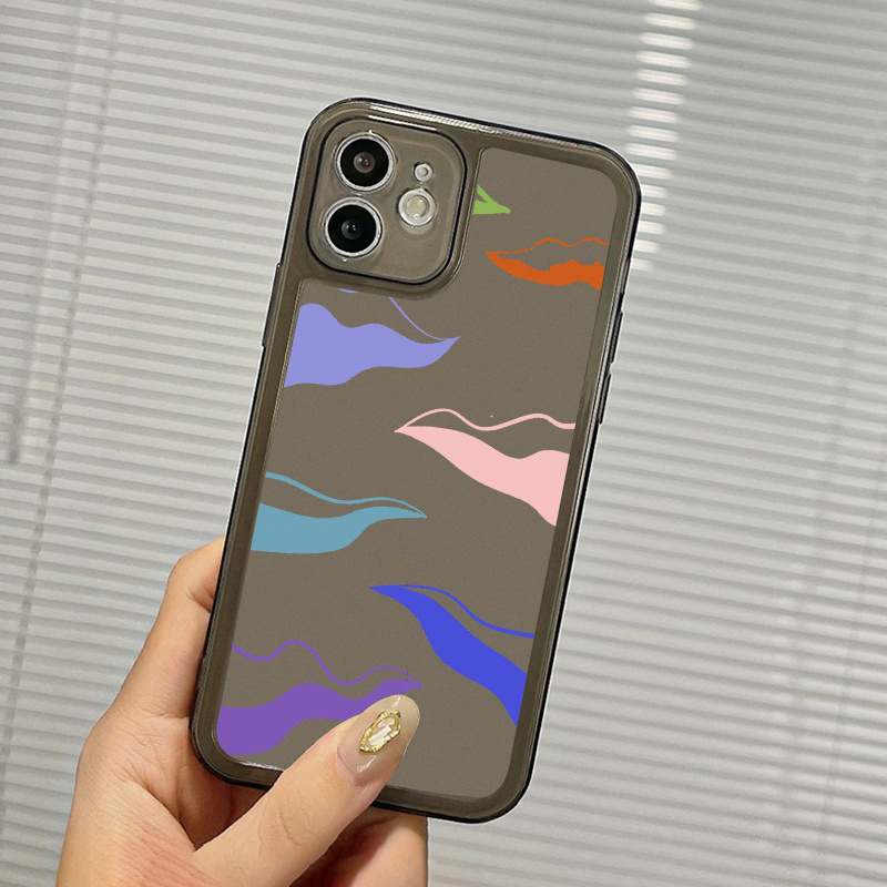 Phone Case With Shapes Graphic Anti-fall For 15 Plus 15 Pro Max 14 13 12 11 Pro  Max Xs Max X Xr 8 7 Plus Gift For Birthday, Halloween, Christmas - Temu