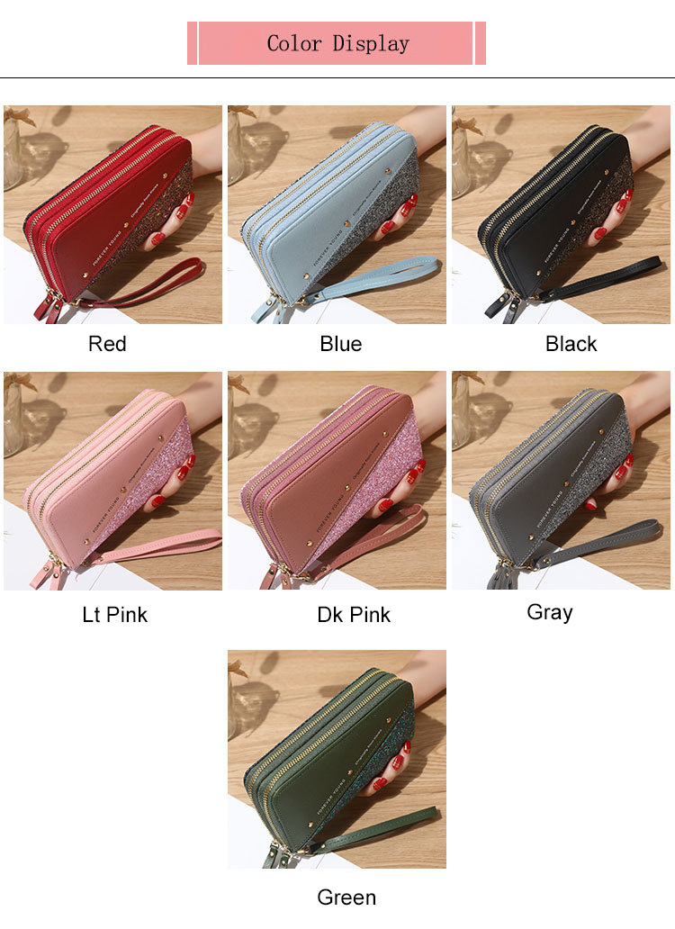 Fashion Glitter Phone Pocket Designer Womens Wallet Pu Leather Ladies Purse  Female Card Holder Long Clutch Wallets For Women, Don't Miss These Great  Deals