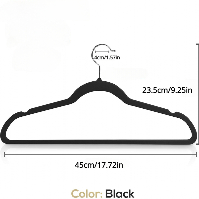 Buy 360 Degree Rotatable Hook Non Slip Velvet Clothing Heavy Duty Hangers