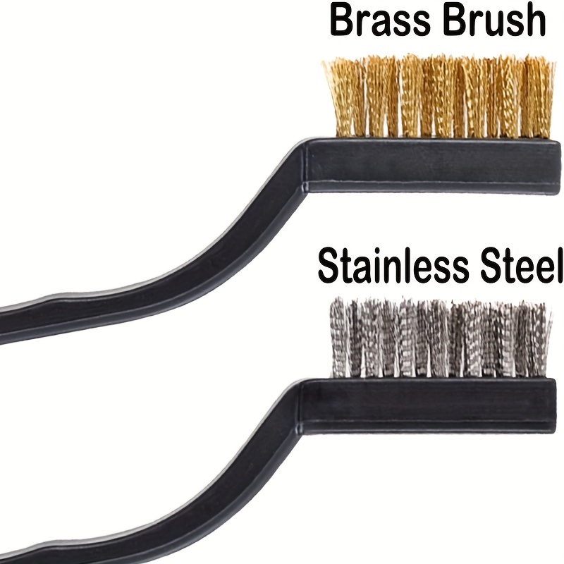 Stainless Steel Brass Wire Brush Set Cleaning Welding Slag - Temu