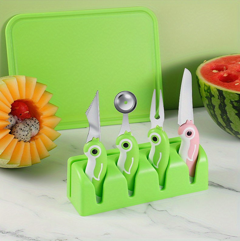 Multi-functional Diy Knife Set, Penguin Handle Cute Knife Set With Cutting  Board For Home Adn Outdoor - Temu