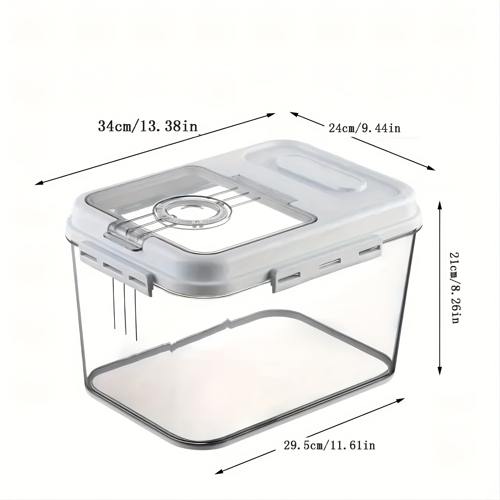 Food Pail Plastic Storage Tank with Measuring Cup Container