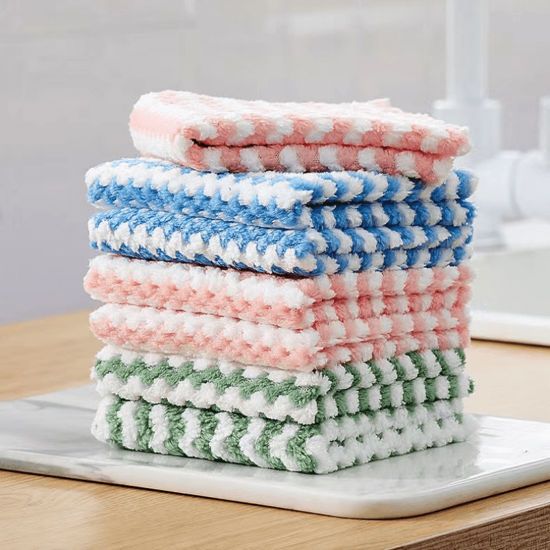 2PCS Kitchen Towels Soft and Super Absorbent Microfiber Dish
