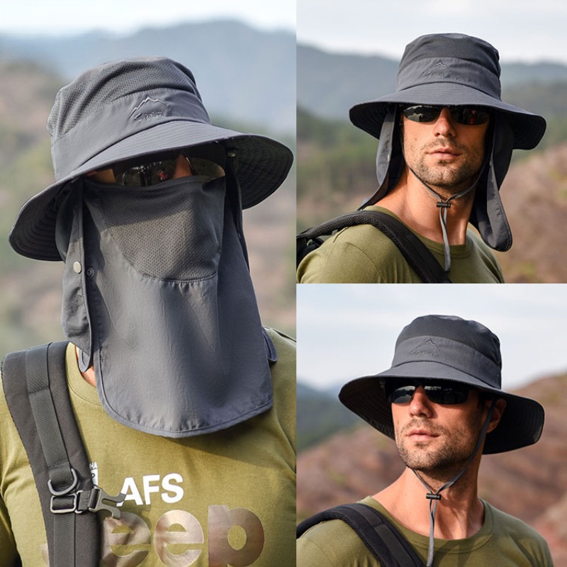 3 in 1 Outdoor Sunscreen Breathable Quick Drying Bucket Hat - Temu  Philippines