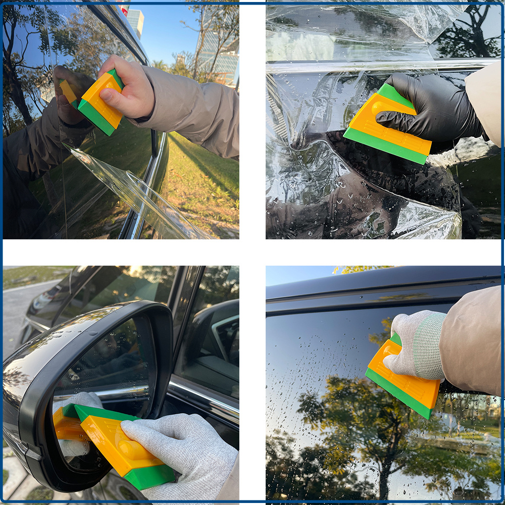 Vehicle Tint Squeegee PPF Tools Car Wrap Kit Corner Shank Scraper Window  Water Wiper Knife Blade Cutter Car Paint Protective Film Wrapping Kit