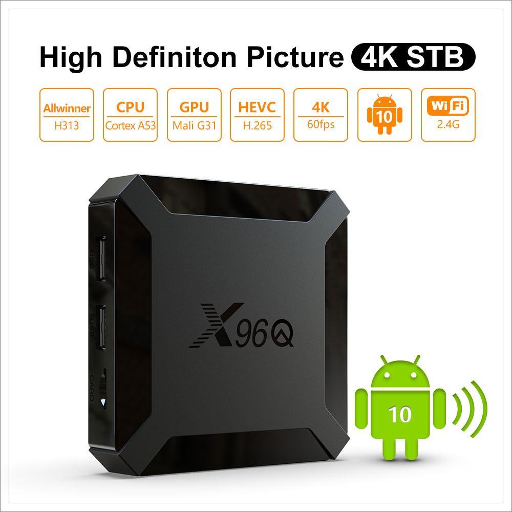 2023 Upgraded X96Q 2.4G Smart Android 10.0 TV Box Quad Core 4K HD Stream  Player