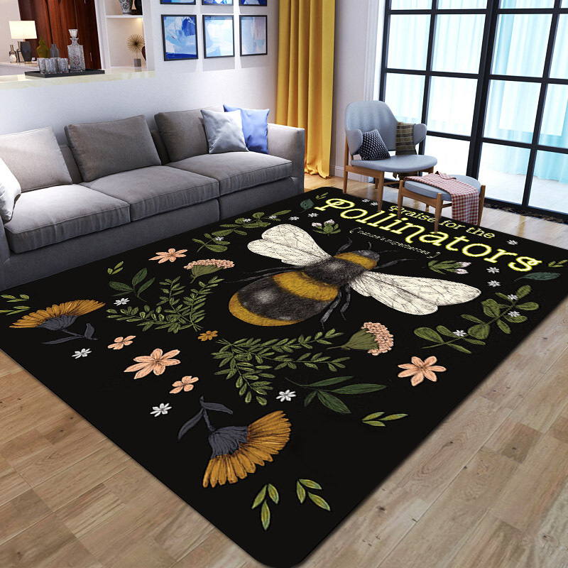 Boho Floral Floor Mat Home Entry Door Floor Mat Living Room - Temu