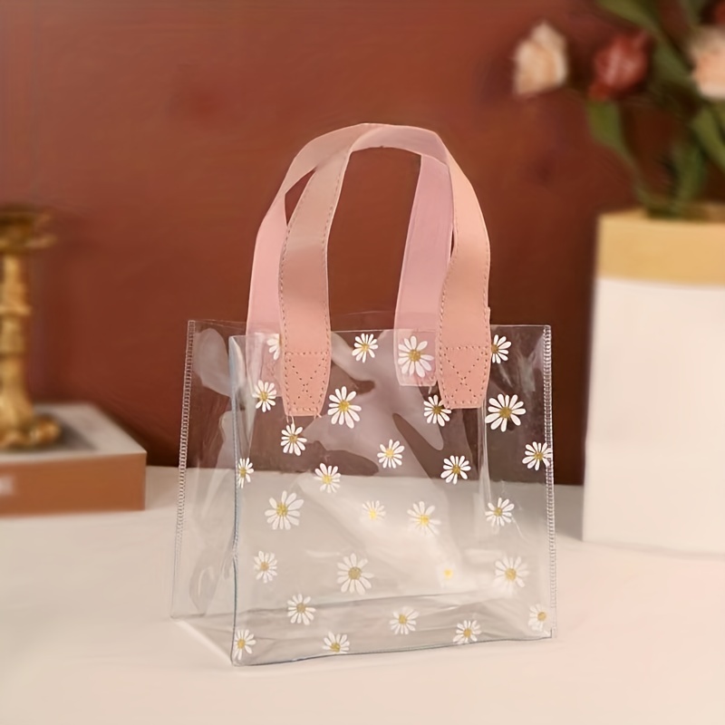 Transparent Small Daisy Gift Bag, Gift Tote Bag, Creative Portable Gift  Packaging Bag, Valentine's Day Wedding Birthday Gift Packaging Bag, Small  Business Supplies, Cheapest Items Available, Clearance Sale, Shopping Bag,  Party Bag