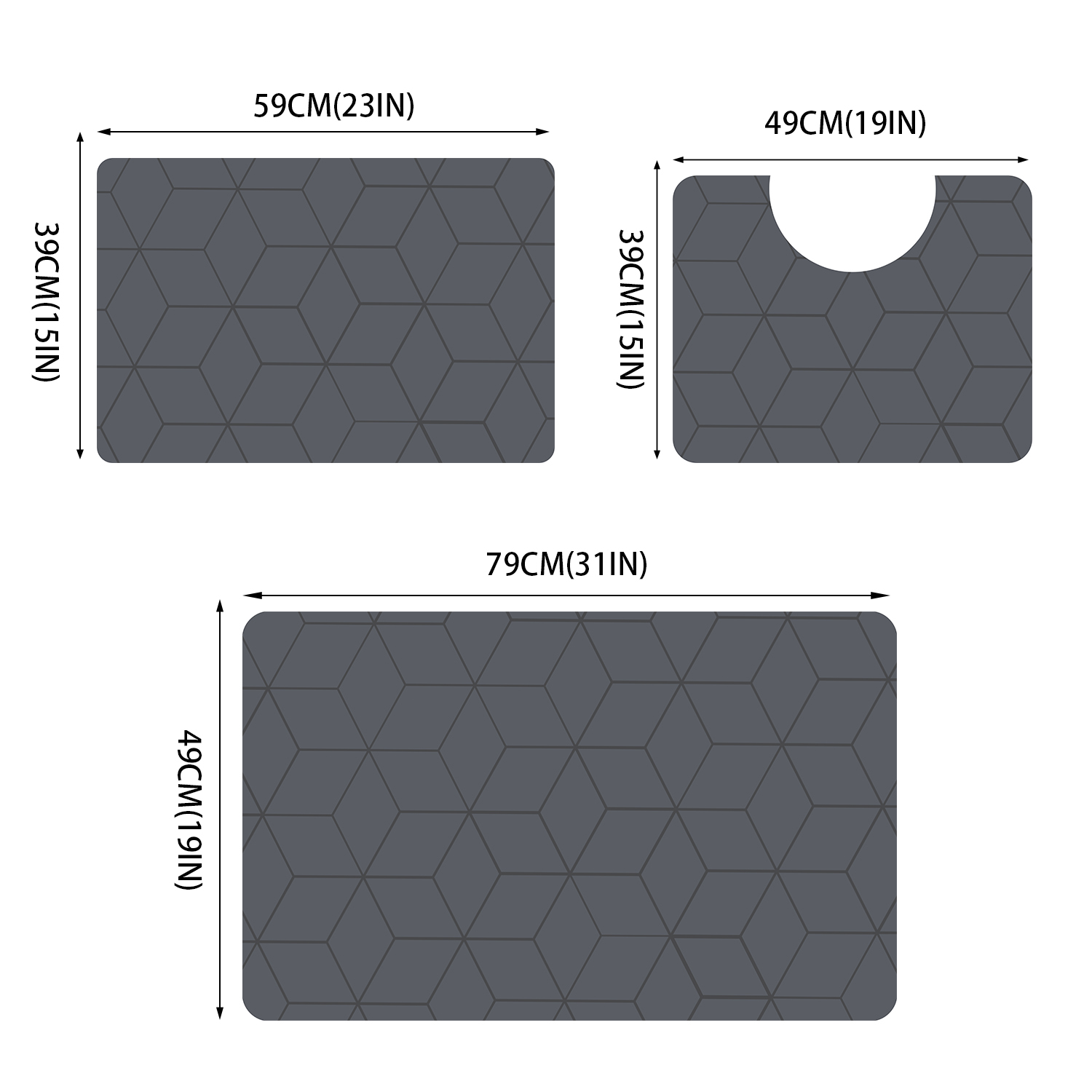 Anti-Slip  Rhombus Pattern Rubber Matting