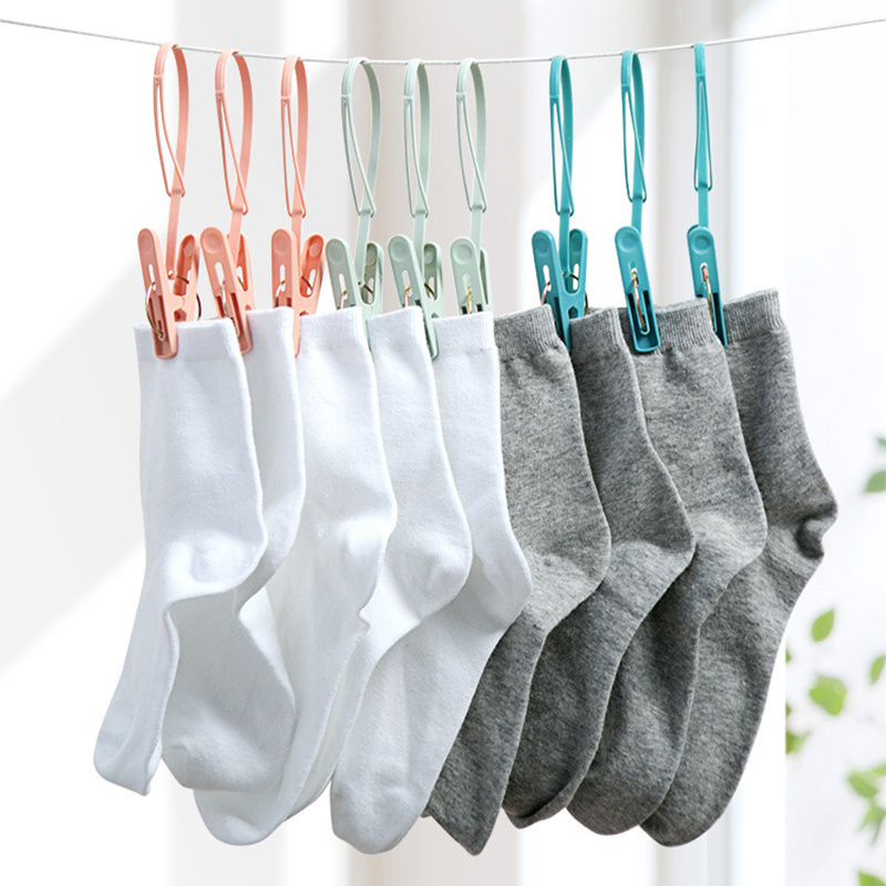 1-12PCS Sock Clips For Laundry Portable Strong Clothes Pins