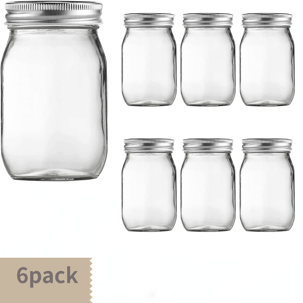 Six Pack Glass Jars