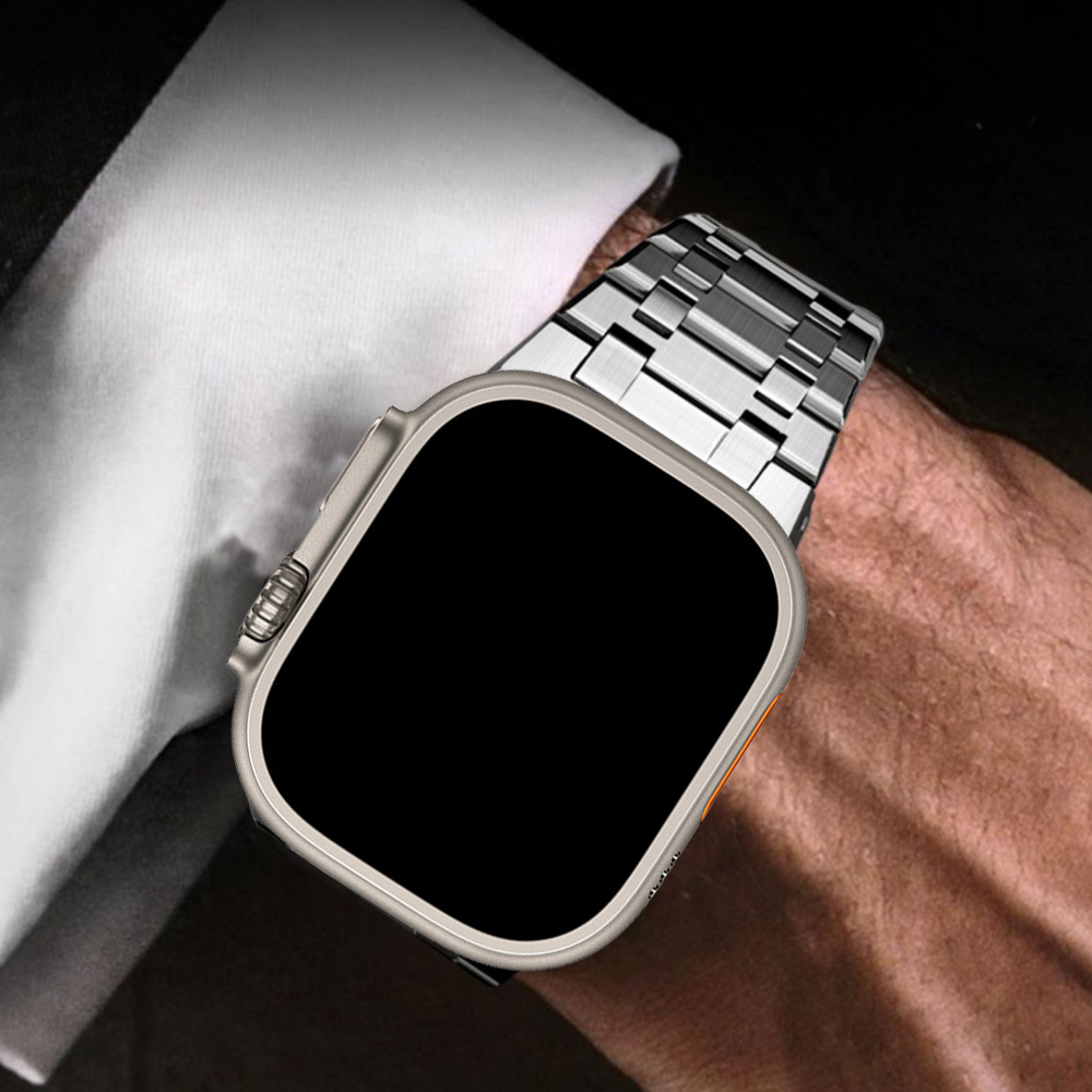 Bracelet Apple Watch Séries 1 à 8 et SE, Maillons en Acier