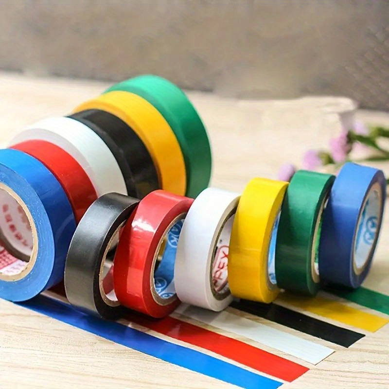 6 colores de cinta de pvc con aislamiento de alta temperatura