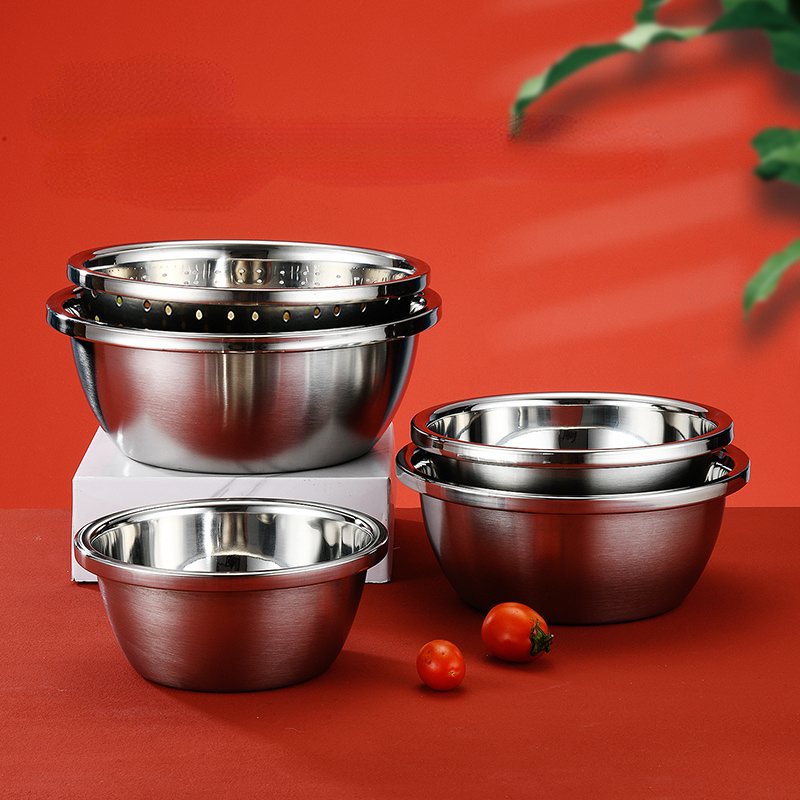 Stainless Steel Mixing Bowl Set Multipurpose Soup Basin 5 - Temu