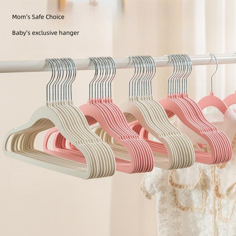 10PCS Baby Kids Toddler Velvet Hangers Bulk Non Slip Clothes