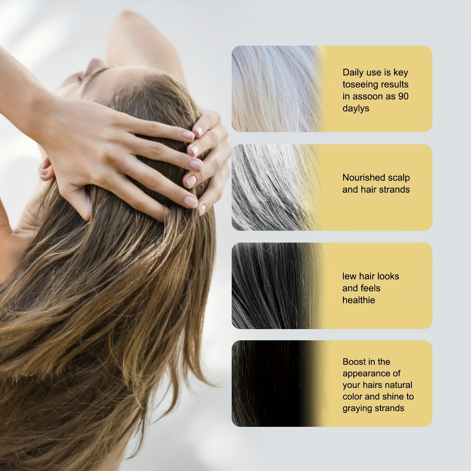 Organic Polygonum Multiflorum Hair Shampoo for Darkening Hair