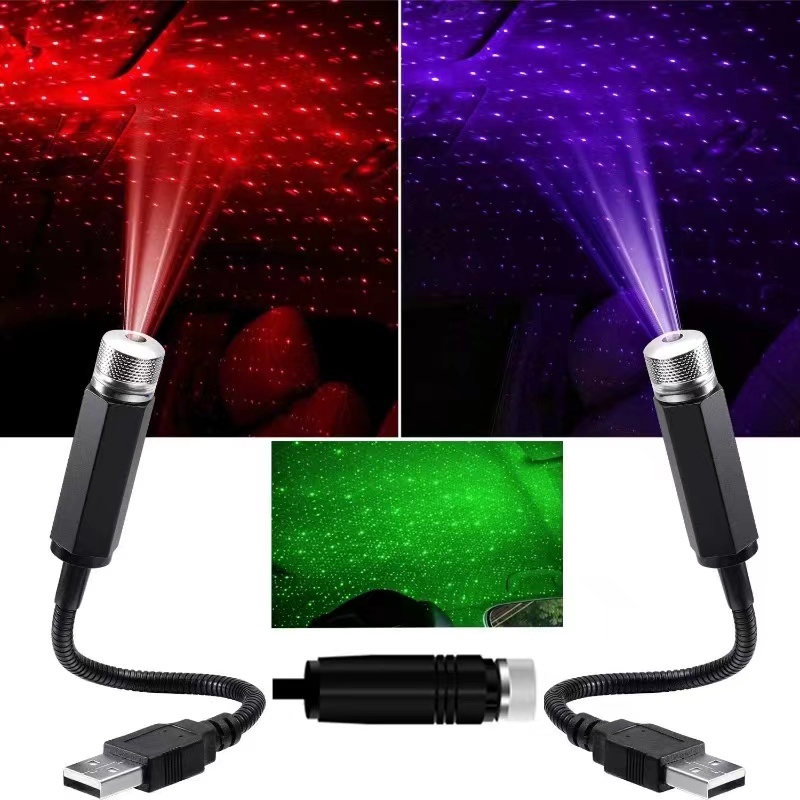 USB Car Accessories Interior Atmosphere Star Sky Lamp Ambient Star Night  Lights