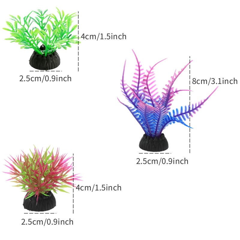 POPETPOP Fish Tank Simulated Aquatic Plants Artificial Plants Fish