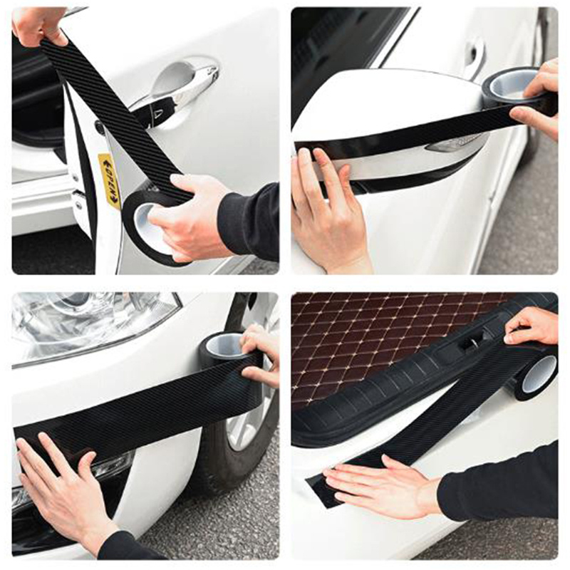 Nano Carbon Fiber Car Sticker Diy Paste Protector Strip Auto - Temu  Australia