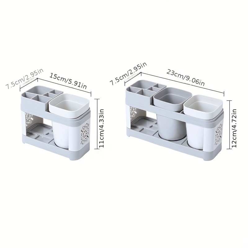 Hollow Design Toothbrush Holder And Toothpaste Holder Set - Temu