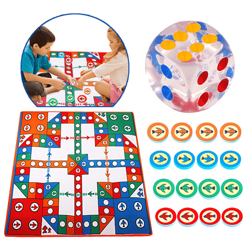 25 cm plastic magnetic flying chess, chess board, four-color Ludo chess,  parent-child games, 5 in 1 plastic foldable chess board - AliExpress