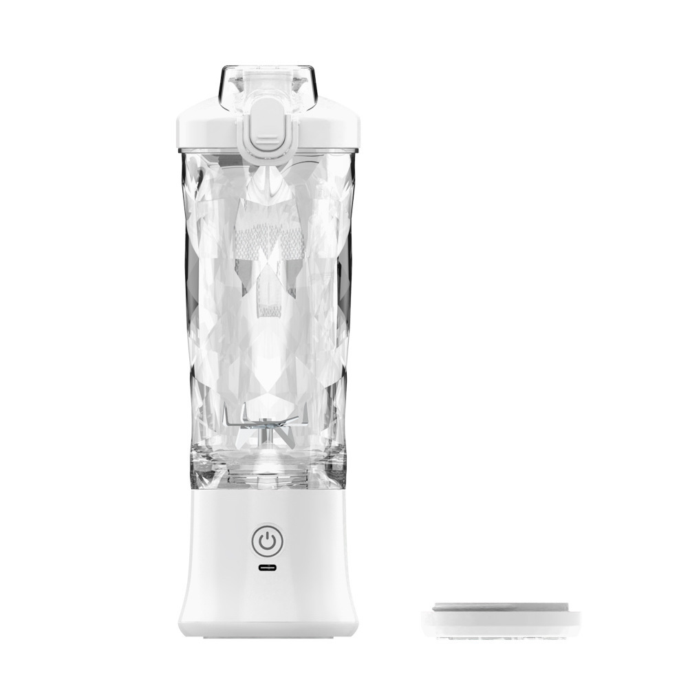 Portable Blender USB Rechargeable, Personal Size Blender Juicer Machines  Cup shakes, Mini Fruit Mixer Cup (White)