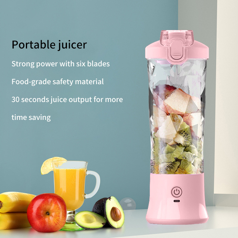 Portable Blender, Portable Blender for Shakes and Smoothies, 600ml Portable  Blender 20 oz with USB Rechargeable, Personal Size Blenders with 6 Sharp