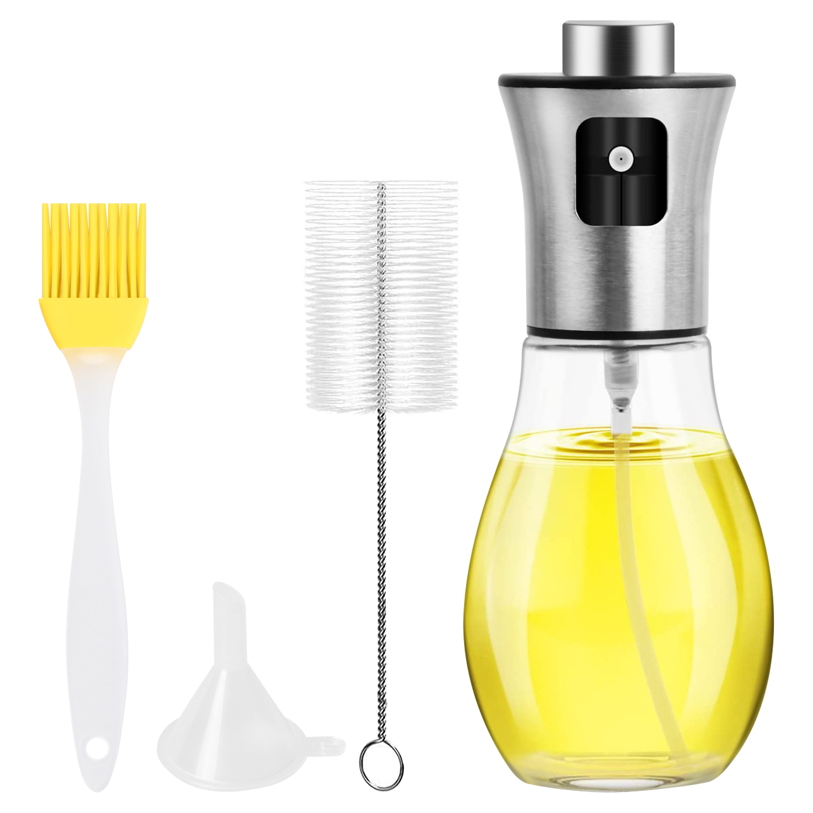 Oil Sprayer With Oil Brush Cleaning Brush And Funnel Olive - Temu