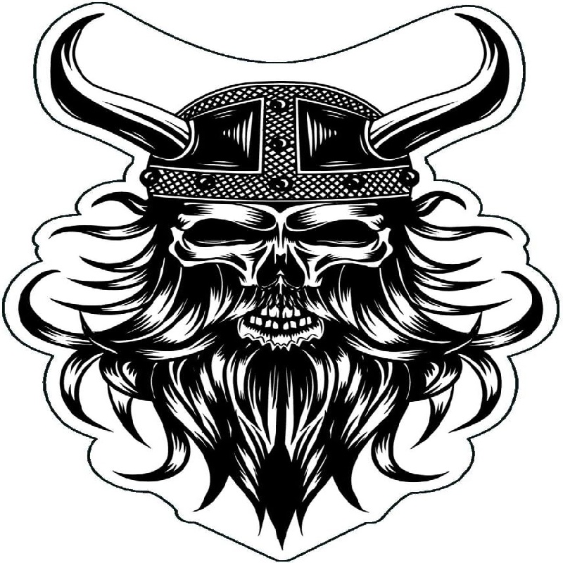 Warrior Skull - Viking - Sticker