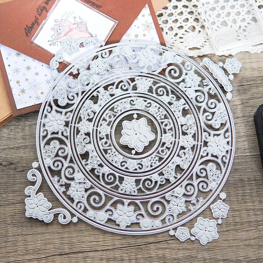 Snowflake Metal Cutting Dies For Card Making Diy - Temu