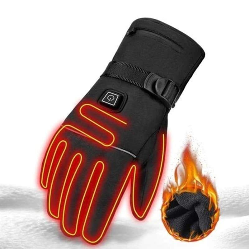 Guantes térmicos para hombre, calentador de manos eléctrico, guantes de  motocicleta de invierno con pantalla táctil, alimentados por USB,  calefacción